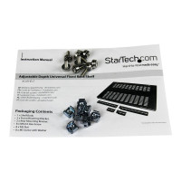 Produktbild för StarTech.com Ventilerad rackmonteringshylla med justerbart monteringsdjup, 1U - 80 kg - hylla för rack - 1U