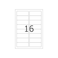 Produktbild för HERMA Premium - laminerade adressetiketter - matt - 1600 etikett (er) - 88.9 x 33.8 mm