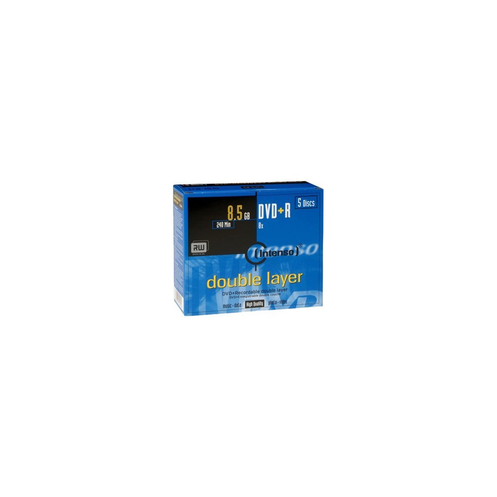 Produktbild för Intenso - DVD+R DL x 5 - 8.5 GB - lagringsmedier
