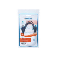Produktbild för Manhattan USB-A to Mini-USB Cable, 1.8m, Male to Male, Black, 480 Mbps (USB 2.0), Hi-Speed USB, Lifetime Warranty, Polybag - USB-kabel - USB till mini-USB typ B - 1.8 m
