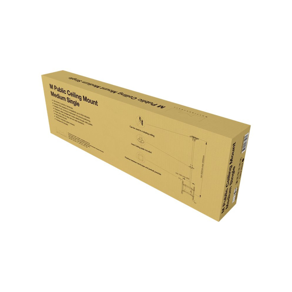 Produktbild för Multibrackets M Public Ceilingmount Medium Single monteringssats - för LCD-display - svart