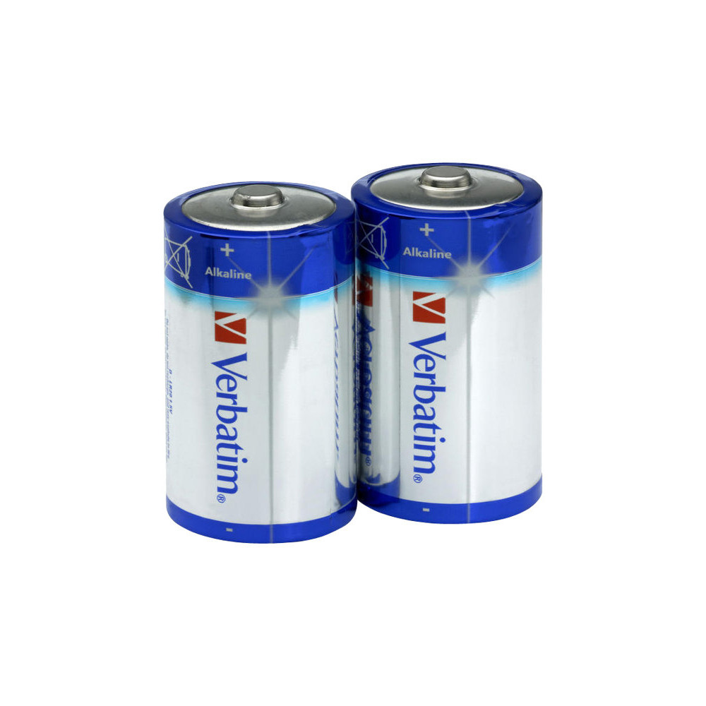Produktbild för Verbatim batteri - 2 x D - alkaliskt