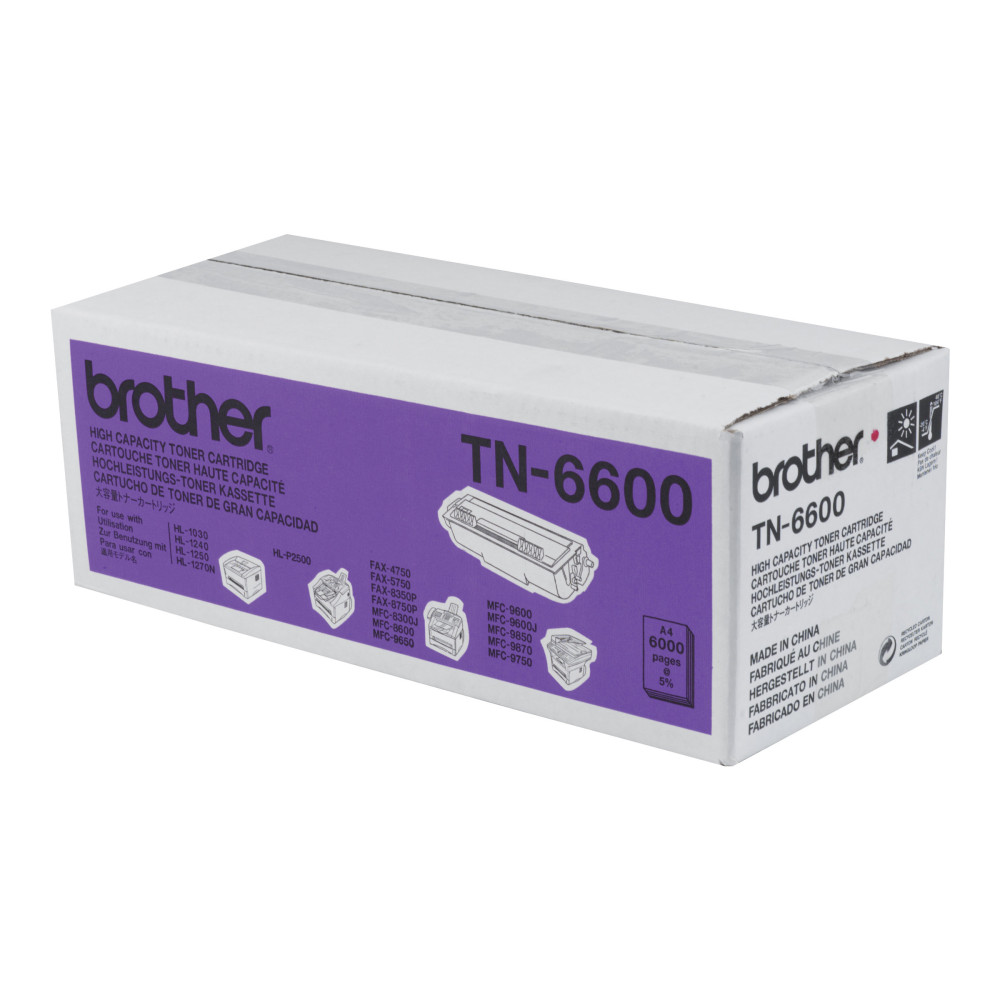 Produktbild för Brother TN-6600 - svart - original - tonerkassett