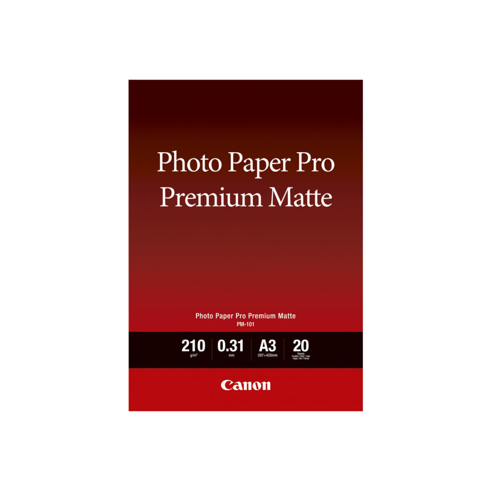Produktbild för Canon Pro Premium PM-101 - fotopapper - slät matt - 20 ark - A3 - 210 g/m²
