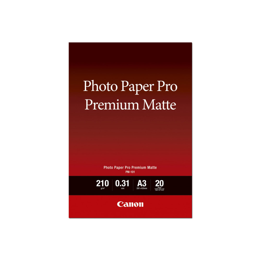 Produktbild för Canon Pro Premium PM-101 - fotopapper - slät matt - 20 ark - Super A3/B - 210 g/m²