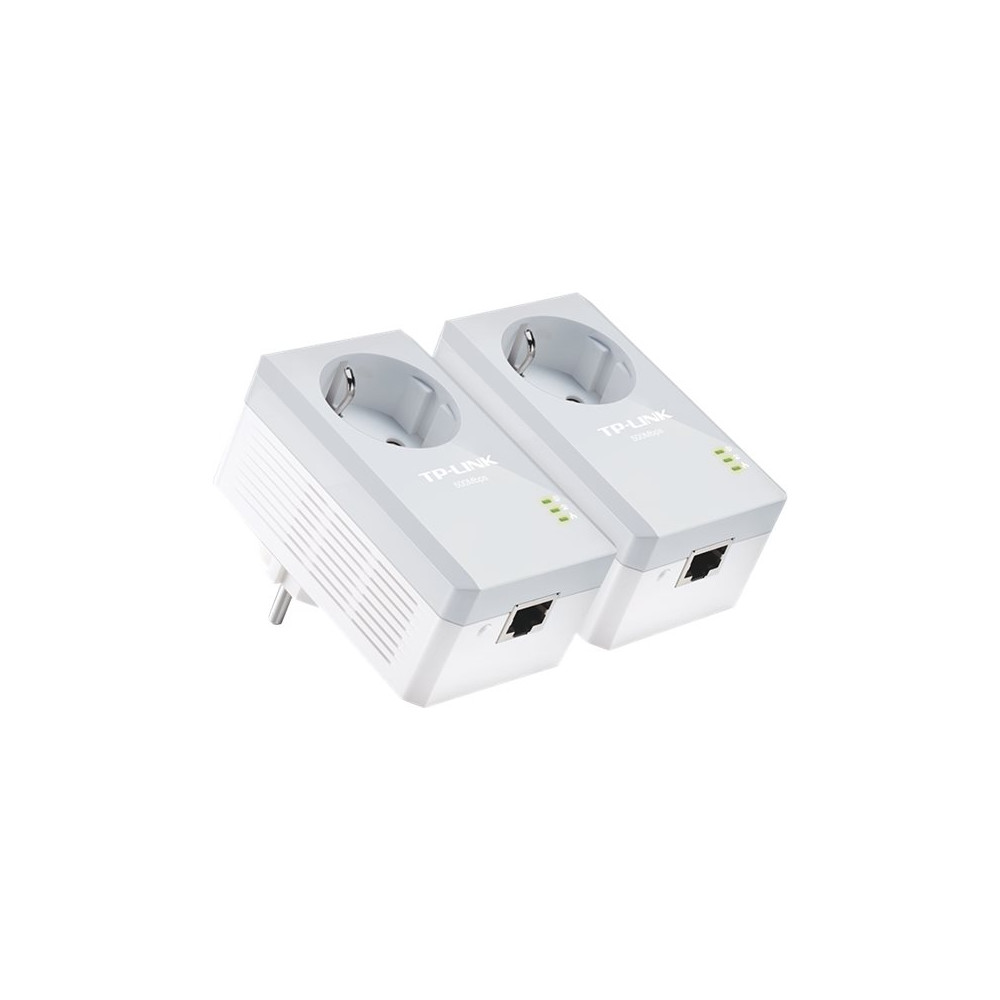Produktbild för TP-Link TL-PA4010PKIT AV500+ Powerline Kit with AC Pass Through - PowerLine adaptersats - vägginsticksbar
