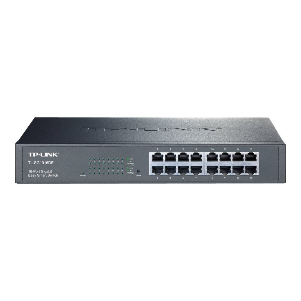 Produktbild för TP-Link JetStream TL-SG1016DE - switch - 16 portar - Administrerad - rackmonterbar
