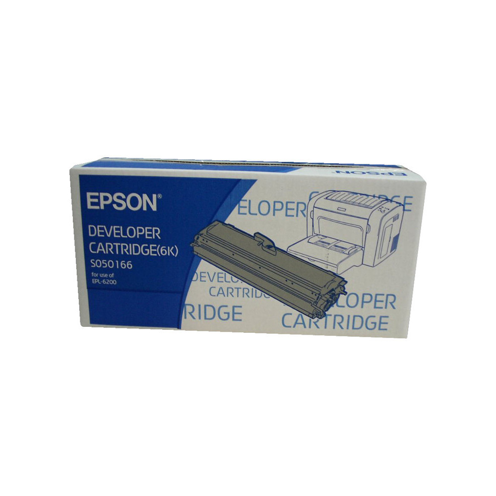 Produktbild för Epson S050166 - svart - original - framkallningskassett
