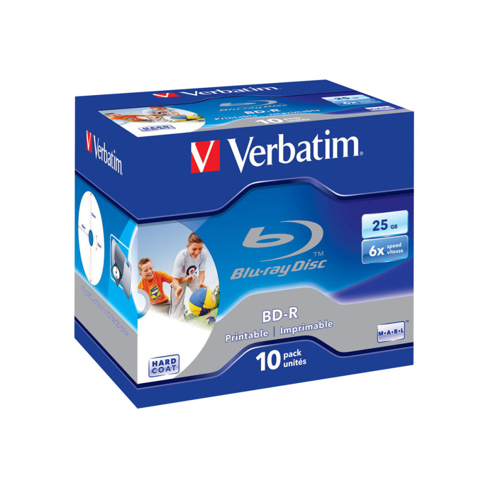 Produktbild för Verbatim - BD-R x 10 - 25 GB - lagringsmedier