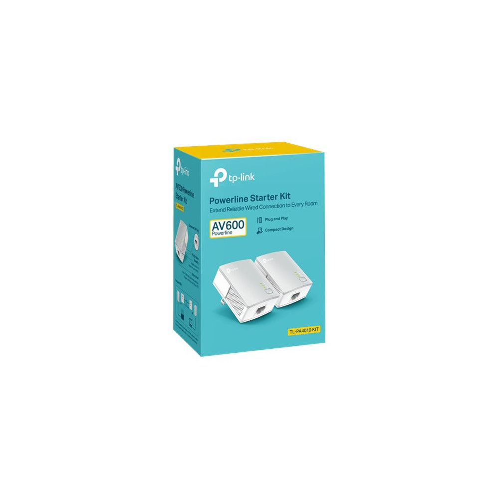 Produktbild för TP-Link TL-PA4010 KIT - Starter Kit - PowerLine adaptersats - vägginsticksbar