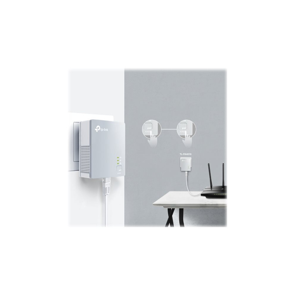 Produktbild för TP-Link TL-PA4010 KIT - Starter Kit - PowerLine adaptersats - vägginsticksbar