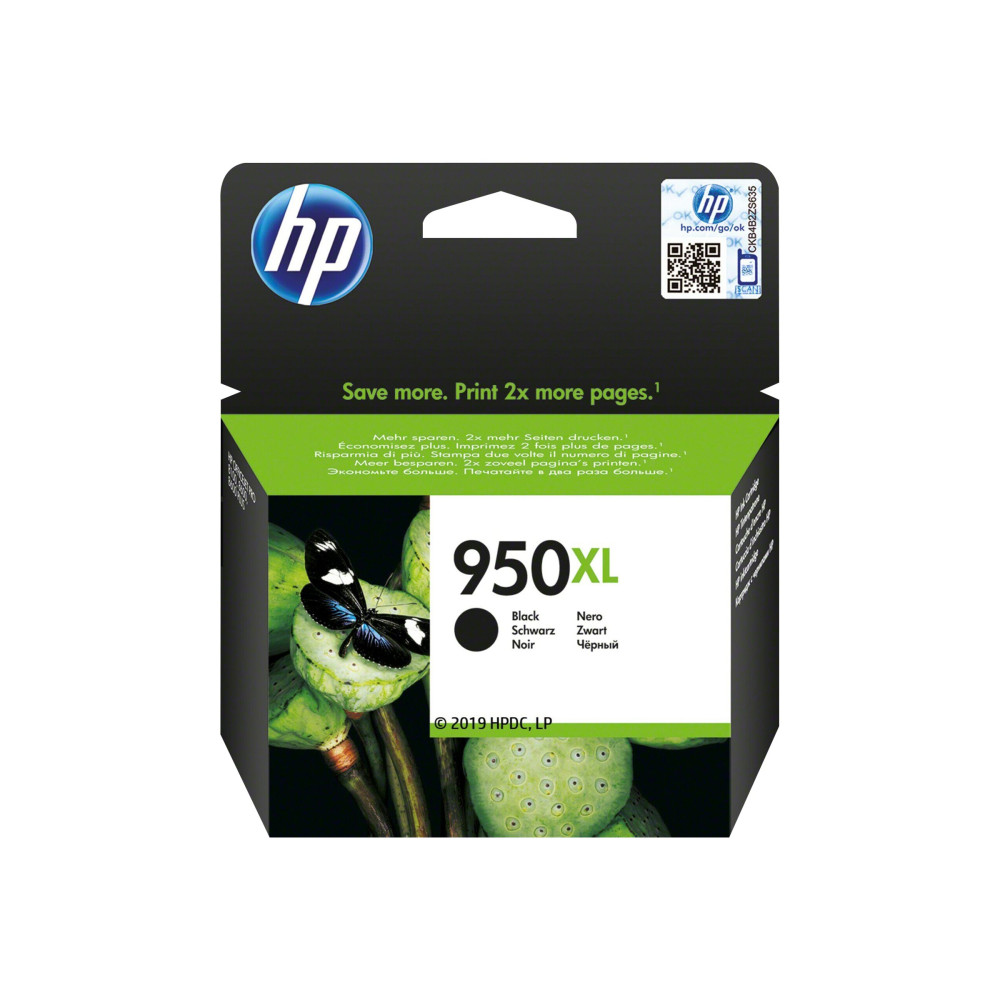 Produktbild för HP 950XL - Lång livslängd - svart - original - Officejet - bläckpatron