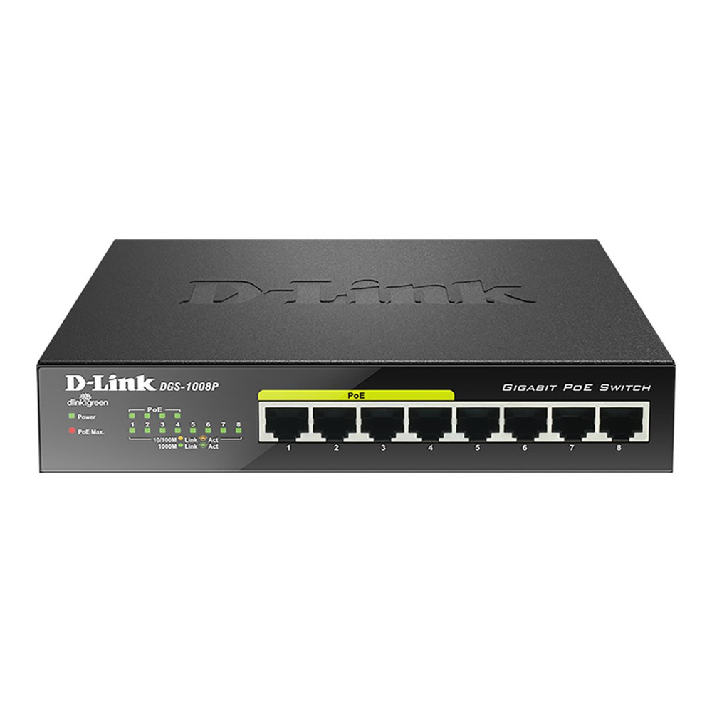 Produktbild för D-Link DGS 1008P - switch - 8 portar - ohanterad