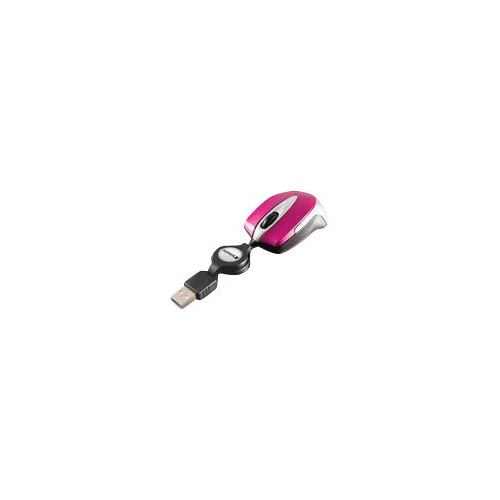 VERBATIM Go Mini Optical Travel Mouse - mus - USB - chockrosa - Möss