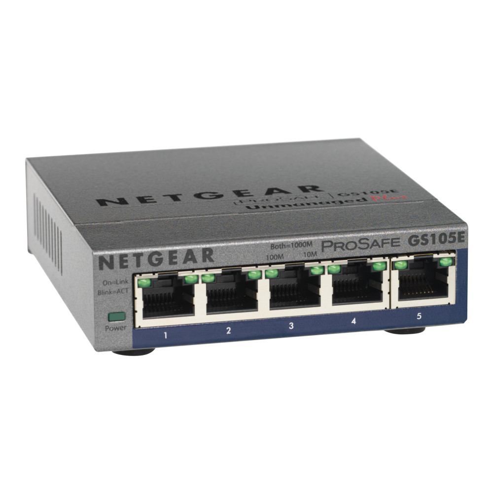 Produktbild för NETGEAR Plus GS105Ev2 - switch - 5 portar - Administrerad