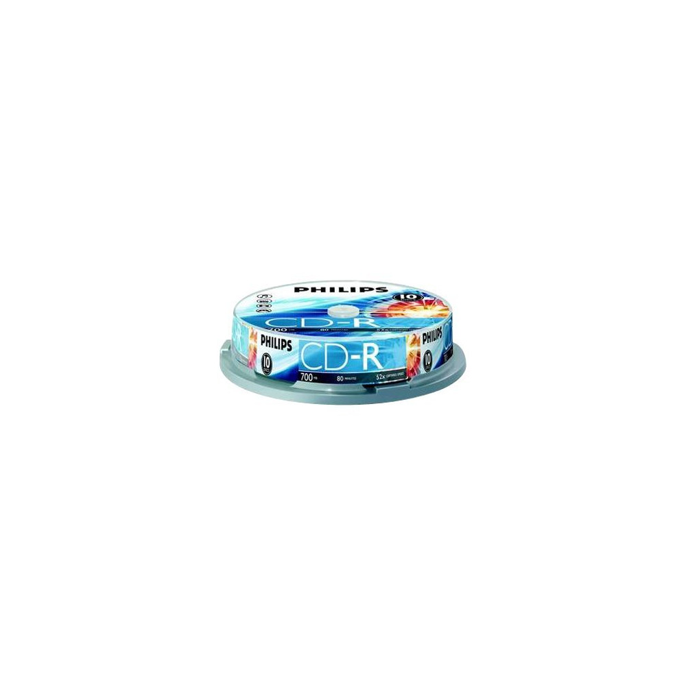 Produktbild för Philips CR7D5NB10 - CD-R x 10 - 700 MB - lagringsmedier