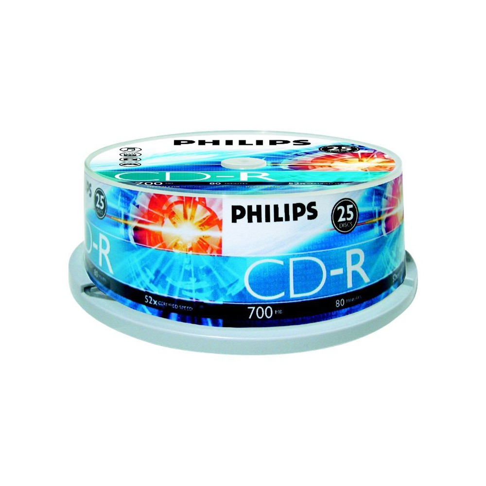 Produktbild för Philips - CD-R x 25 - 700 MB - lagringsmedier