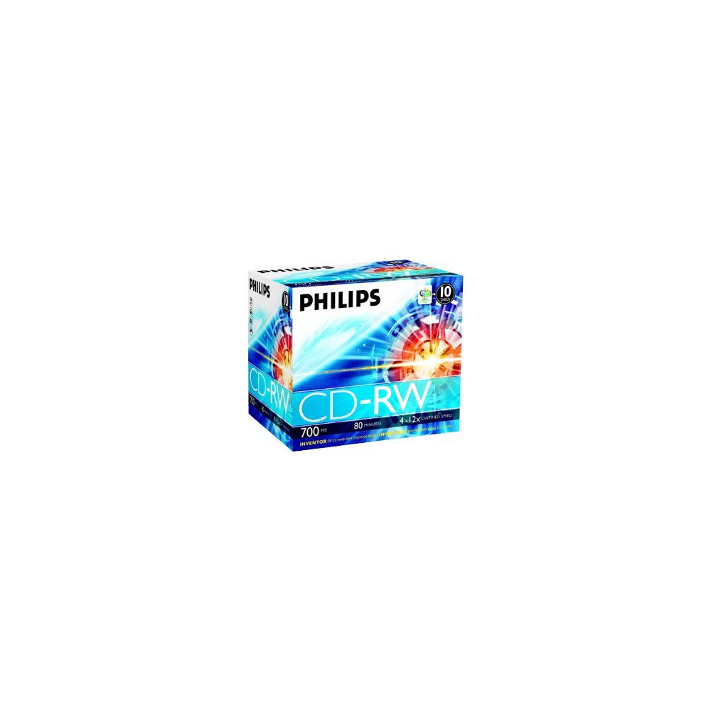 Produktbild för Philips CW7D2NJ10 - CD-RW x 10 - 700 MB - lagringsmedier