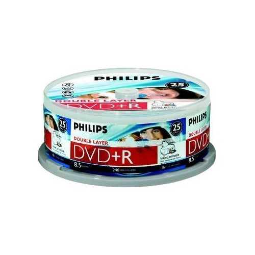Philips Philips DR8I8B25F - DVD+R DL x 25 - 8.5 GB - lagringsmedier