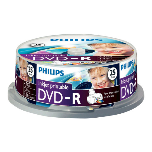 Philips Philips DM4I6B25F - DVD-R x 25 - 4.7 GB - lagringsmedier