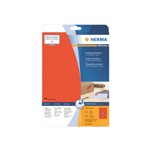 HERMA HERMA Special - etiketter - matt - 480 etikett (er) - 70 x 37 mm