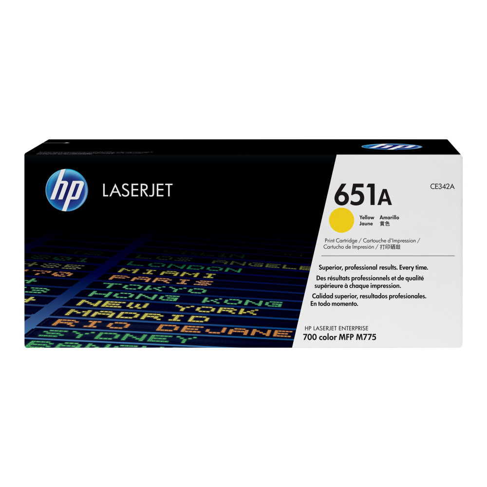 Produktbild för HP 651A - gul - original - LaserJet - tonerkassett (CE342A)