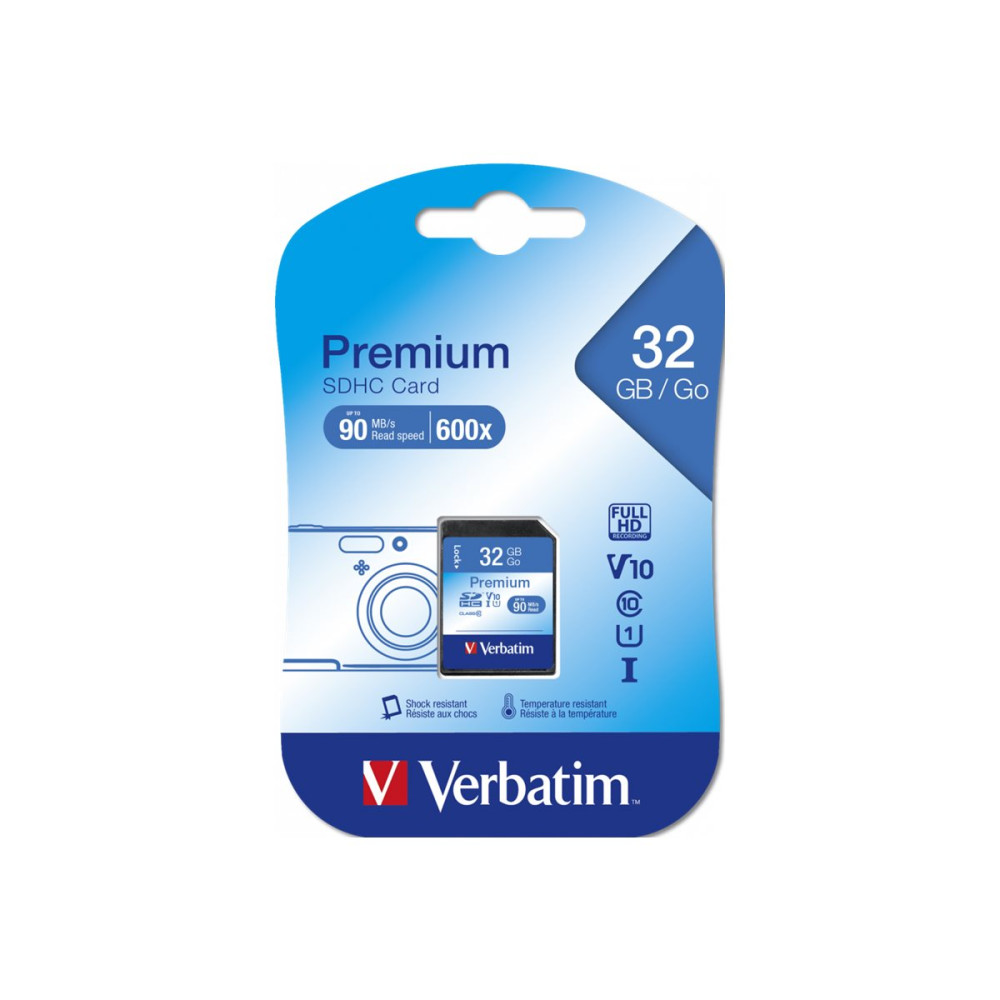 Produktbild för Verbatim - flash-minneskort - 32 GB - SDHC