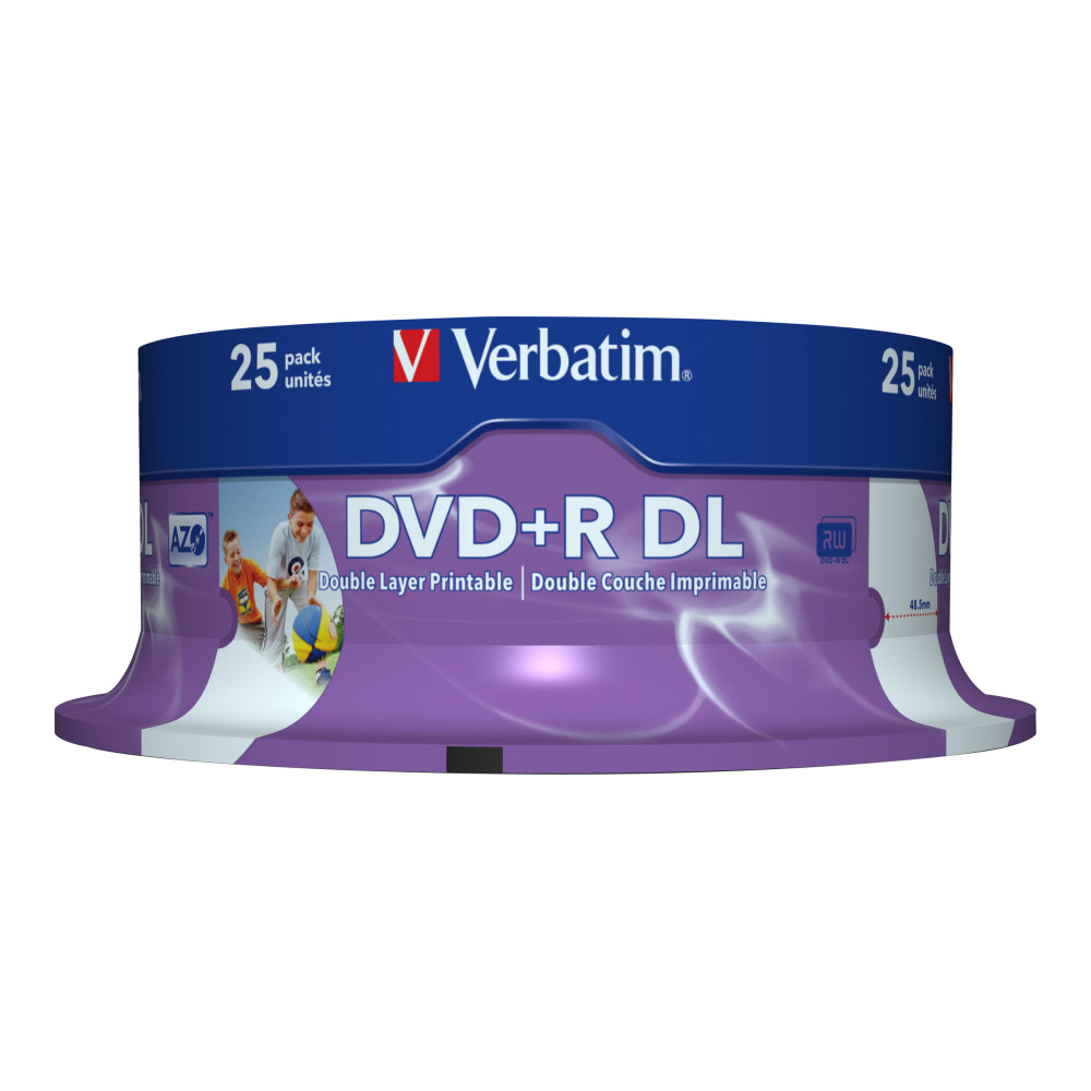 Produktbild för Verbatim - DVD+R DL x 25 - 8.5 GB - lagringsmedier