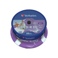 Produktbild för Verbatim - DVD+R DL x 25 - 8.5 GB - lagringsmedier