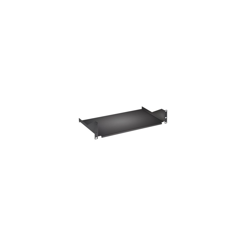 Produktbild för Intellinet 19" Cantilever Shelf, 2U, Fixed, Depth 400mm, Max 25kg, Black, Three Year Warranty - hylla för rack - 2U