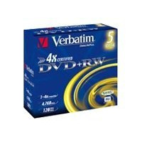 Produktbild för Verbatim DataLifePlus - DVD+RW x 5 - 4.7 GB - lagringsmedier