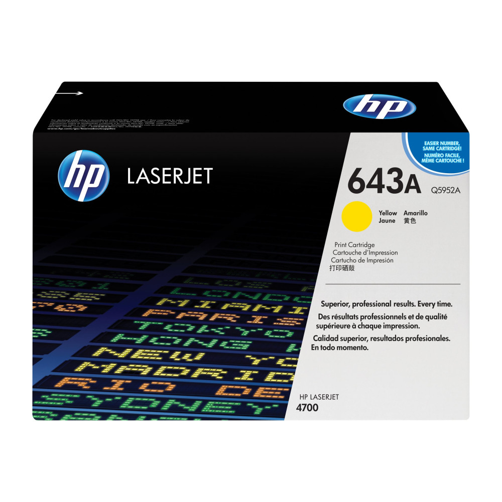 Produktbild för HP 643A - gul - original - LaserJet - tonerkassett (Q5952A)