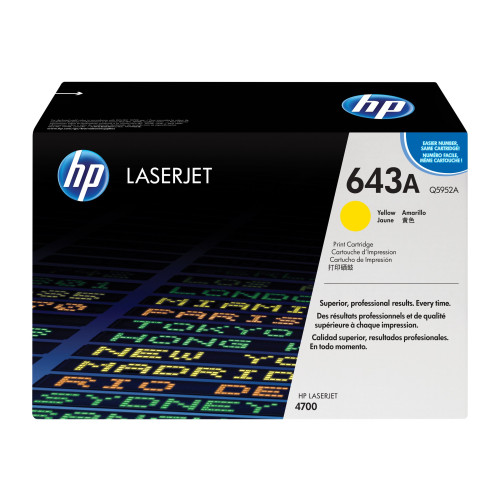 Hewlett-Packard HP 643A - gul - original - LaserJet - tonerkassett (Q5952A)