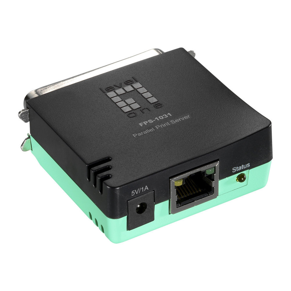 Produktbild för LevelOne FPS-1031 - printserver - parallell - 10/100 Ethernet