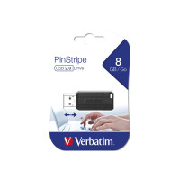 Produktbild för Verbatim PinStripe USB Drive - USB flash-enhet - 8 GB