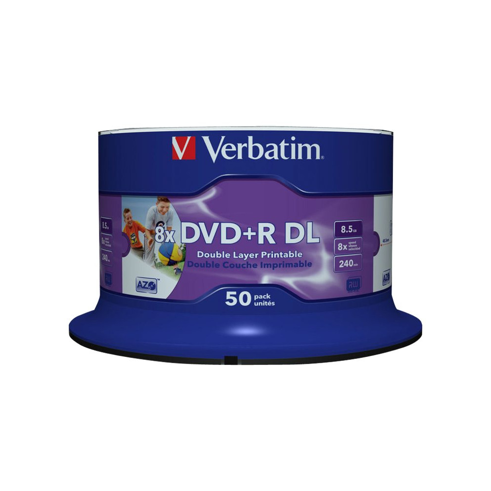 Produktbild för Verbatim - DVD+R DL x 50 - 8.5 GB - lagringsmedier