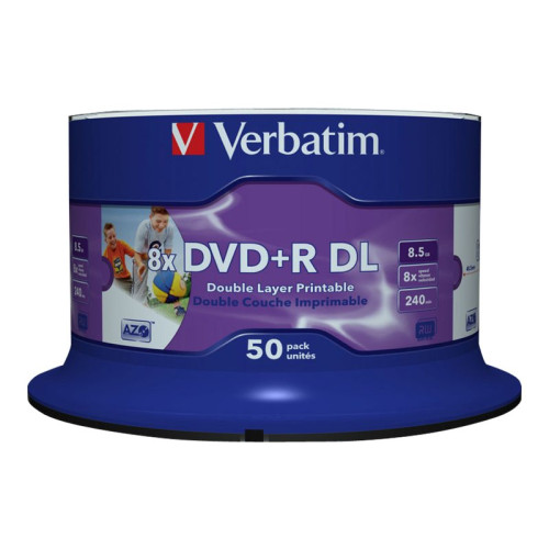 VERBATIM Verbatim - DVD+R DL x 50 - 8.5 GB - lagringsmedier
