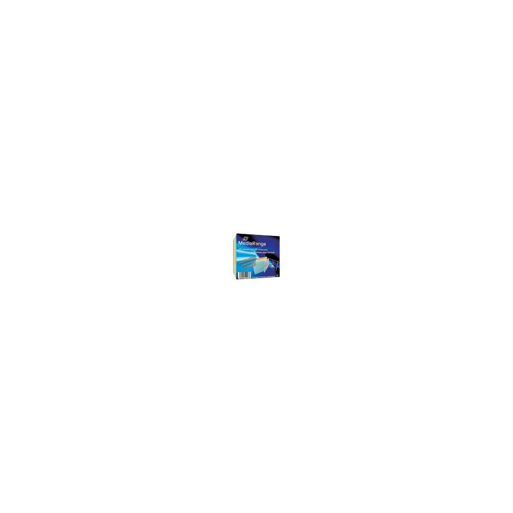 Produktbild för MediaRange Retail-Pack CD-Soft-Slimcase Color (5x4) - tunt fodral för arkiverings-CD
