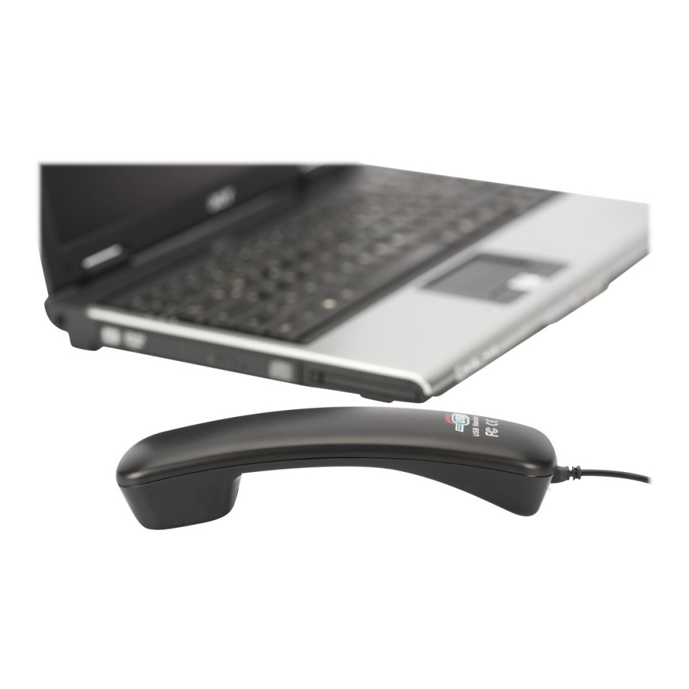Produktbild för DIGITUS SKYPE USB telephone handset DA-70772 - IP-telefonlur