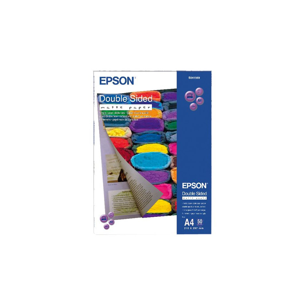 Produktbild för Epson Double-Sided Matte Paper - papper - matt - 50 ark - A4 - 178 g/m²