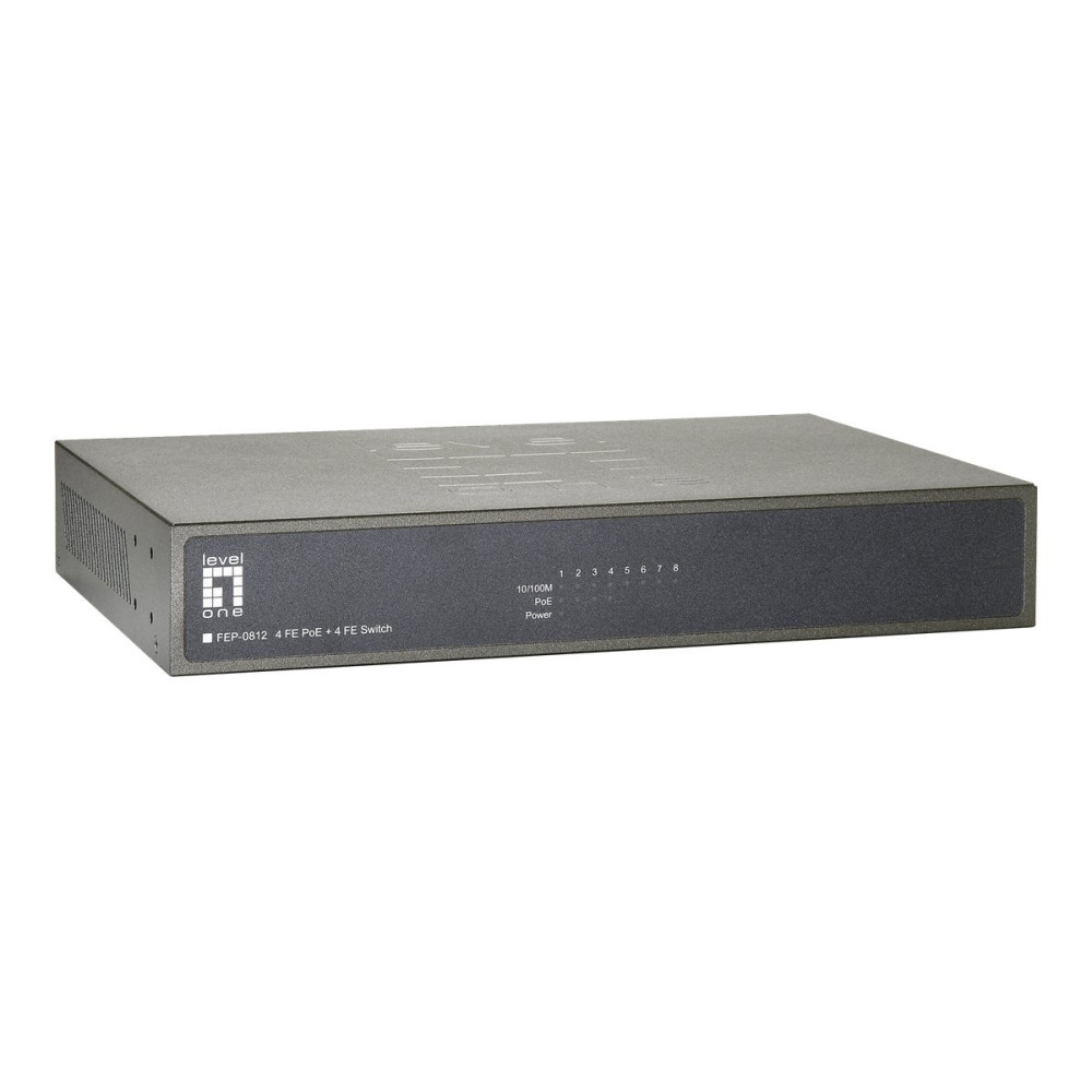 Produktbild för LevelOne FEP-0812 - switch - 8 portar - ohanterad - rackmonterbar