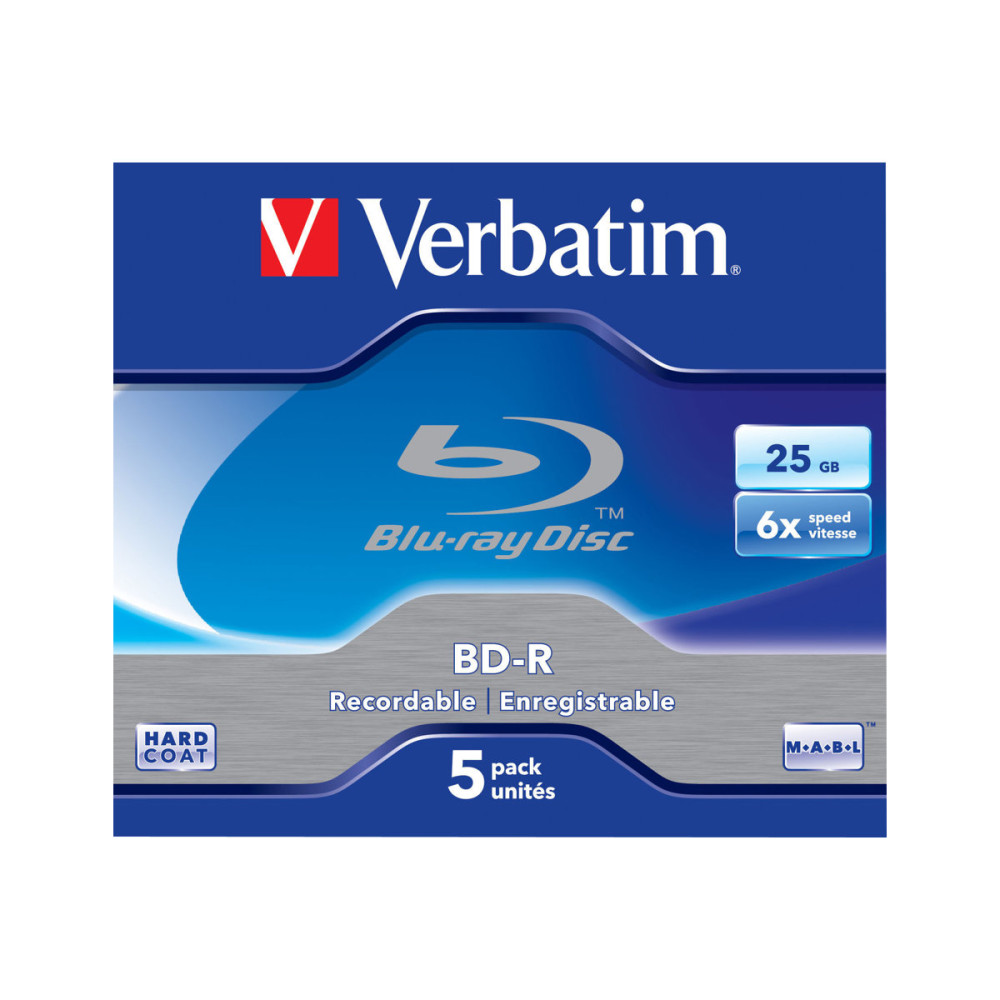 Produktbild för Verbatim - BD-R x 5 - 25 GB - lagringsmedier