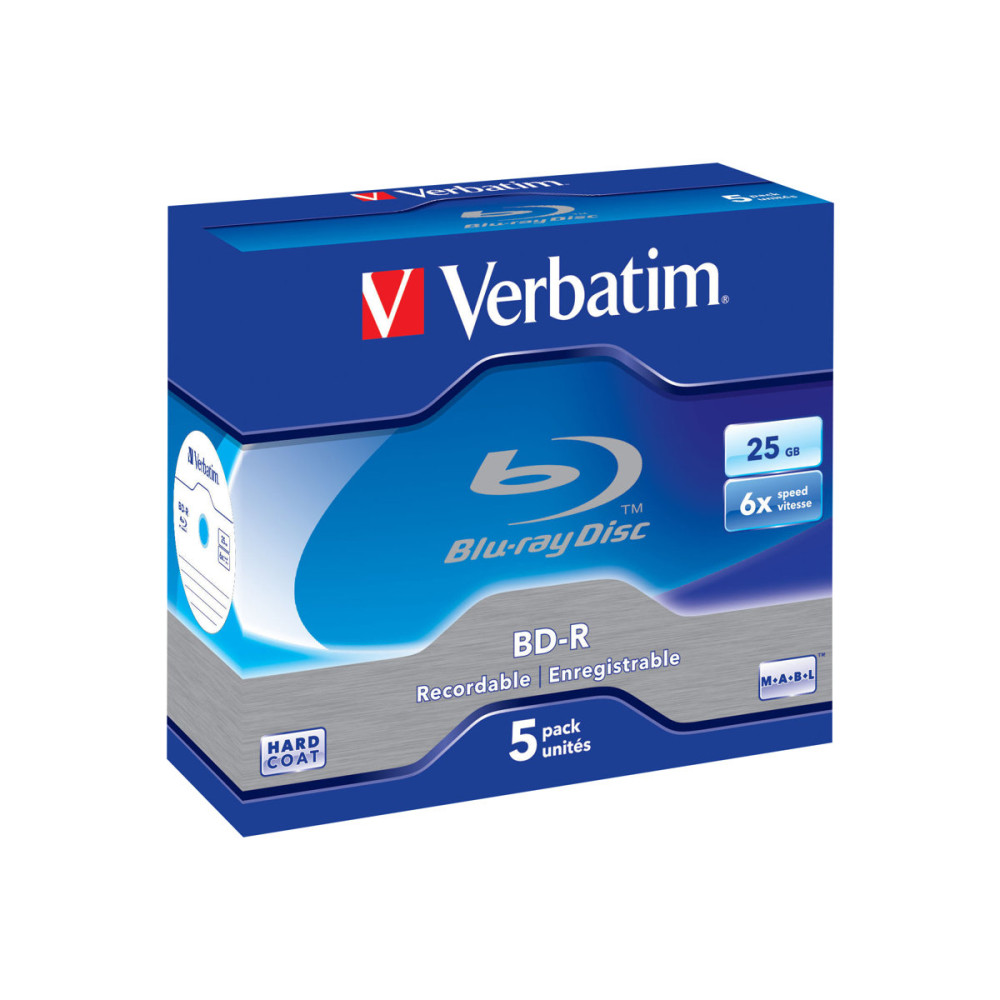 Produktbild för Verbatim - BD-R x 5 - 25 GB - lagringsmedier