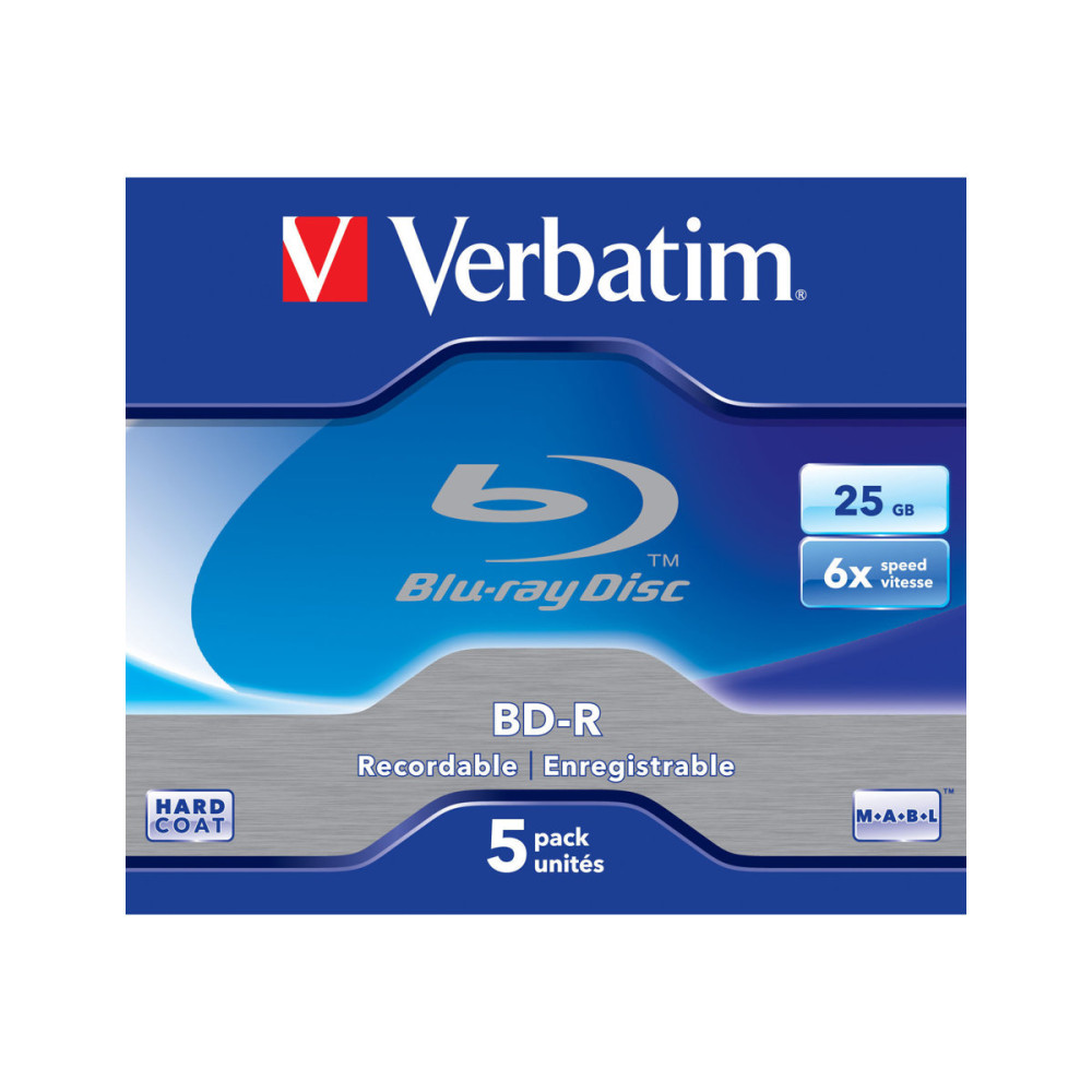 Produktbild för Verbatim - BD-R x 5 - 25 GB - lagringsmedier