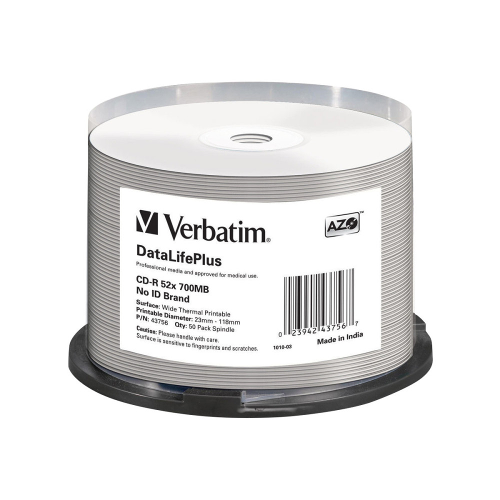 Produktbild för Verbatim DataLifePlus Professional - CD-R x 50 - 700 MB - lagringsmedier
