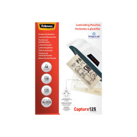 Produktbild för Fellowes Laminating Pouches Capture 125 micron - 100-pack - glättat - A4 - lamineringsfickor
