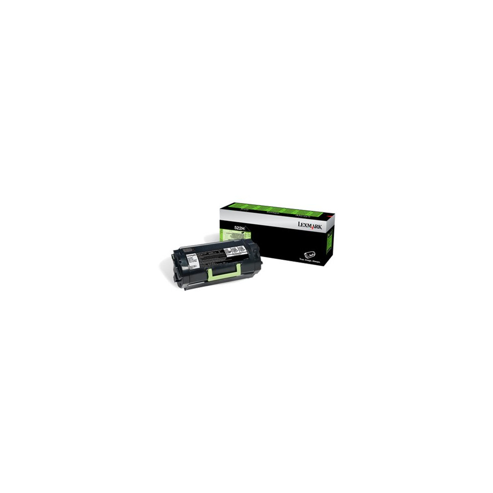 Produktbild för Lexmark 522H - Lång livslängd - svart - original - tonerkassett - LCCP, LRP