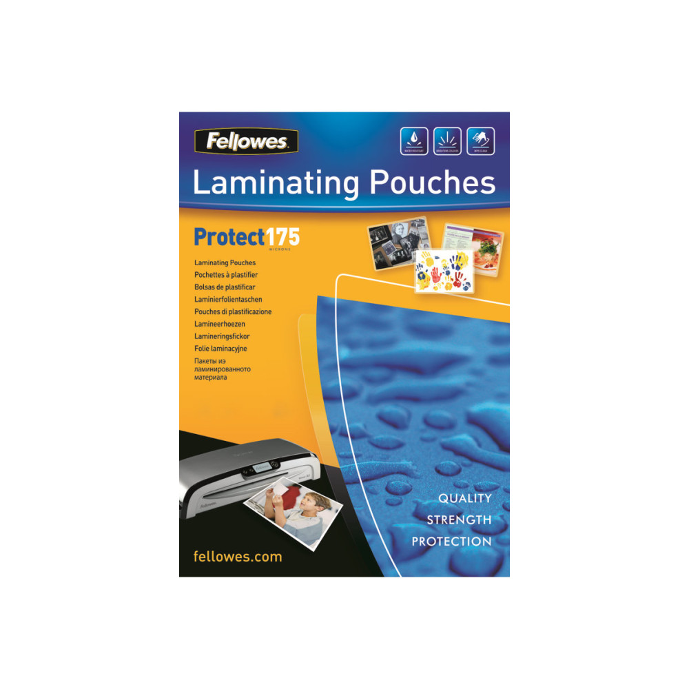 Produktbild för Fellowes Laminating Pouches Protect 175 Micron - 100-pack - glättat - A4 - lamineringsfickor