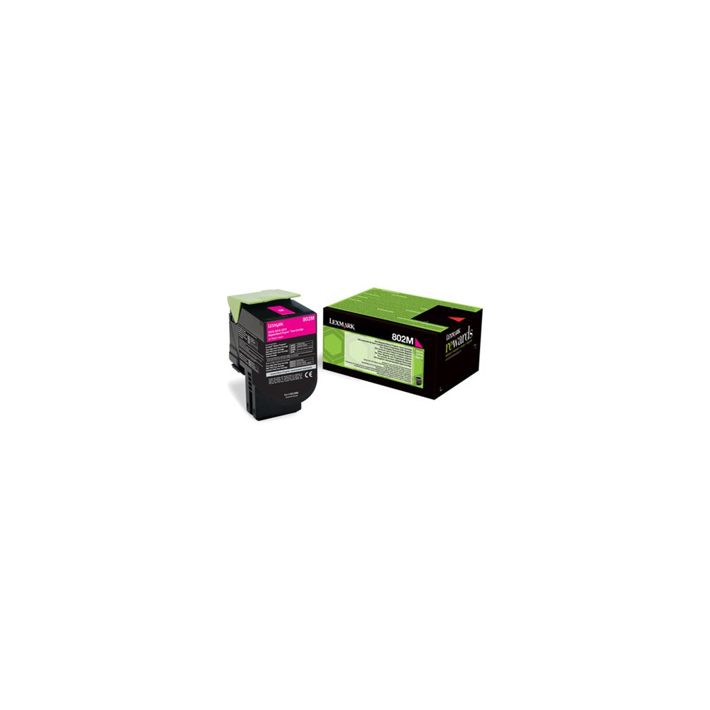 Produktbild för Lexmark 802M - magenta - original - tonerkassett - LCCP, LRP