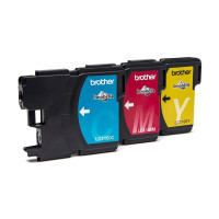 Produktbild för Brother LC1100RBWBP - gul, cyan, magenta - original - bläckpatron